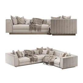 Modern Velvet Sofa Channel